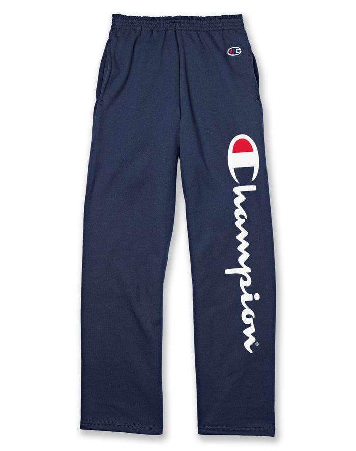 Champion Trainingsbroek Jongens - Donkerblauw - Double Dry® Fleece With Pockets Script Logo ( 174092